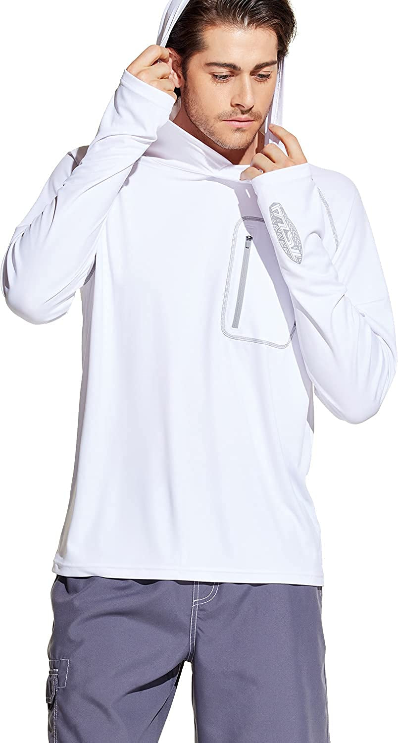 TSLA Men'S Rashguard Swim Shirts, UPF 50+ Loose-Fit Long Sleeve Shirts, Cool Running Workout SPF/UV Tee Shirts