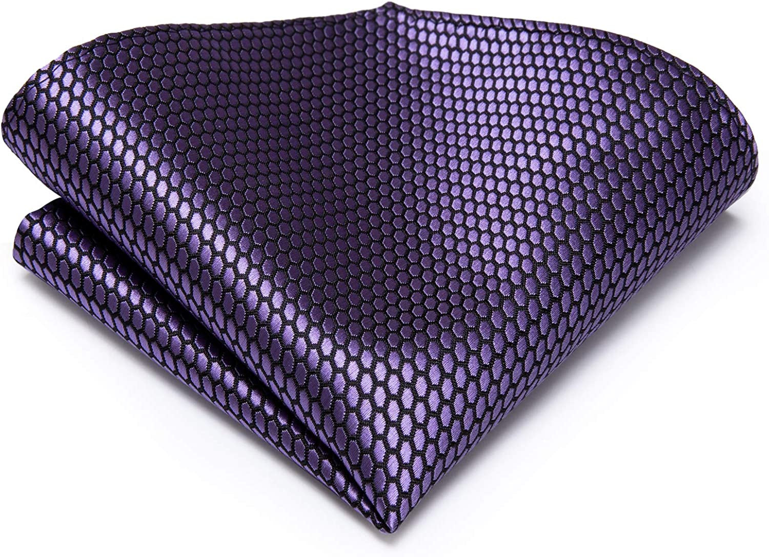 Mens Tie Set Solid Paisley Novelty Silk Necktie for Men with Cufflinks Tie and Pocket Square